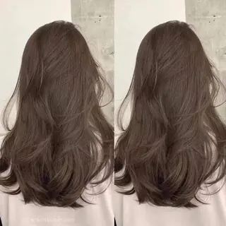 ロング カラー 似合わせカット× 顔周りカットるな🌛のヘアスタイル