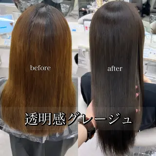 ロング カラー 🤍髪質改善/酸熱× 艶カラー🤍🫧リサのヘアスタイル