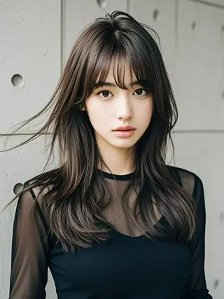 セミロング ウルフカット 811 大阪梅田 ウルフのヘアスタイル