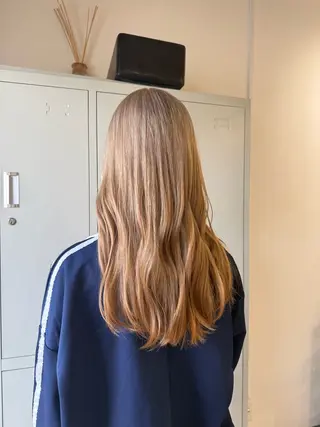 セミロング 透明感カラー🫧 🍒久留米美容室のヘアスタイル