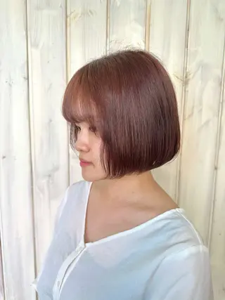 ミディアム カラー ヘアアレンジ 原宿/韓国ボブ /くびれボブ/優希のヘアスタイル