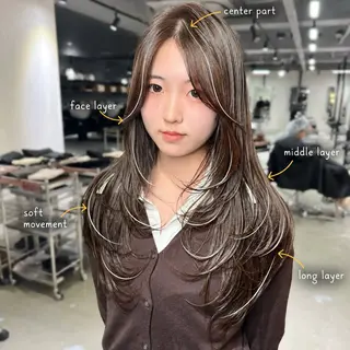 ロング 韓国レイヤー🇰🇷 艶髪💎renのヘアスタイル