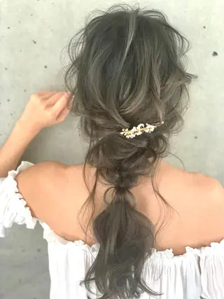 セミロング カラー 髪質改善サロン ARCHE野瀬冬馬のヘアスタイル