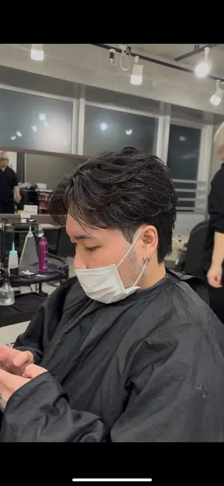 パーマ メンズ 海外風パーマ カラー特化園田　楓莉のヘアスタイル