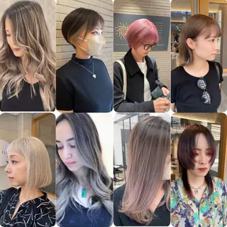 セミロング カラー ハイトーン×髪質改善 KENTAのヘアスタイル