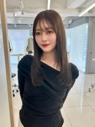 ロング 顔周り🇰🇷韓国 レイヤー/いづみ💞のヘアスタイル