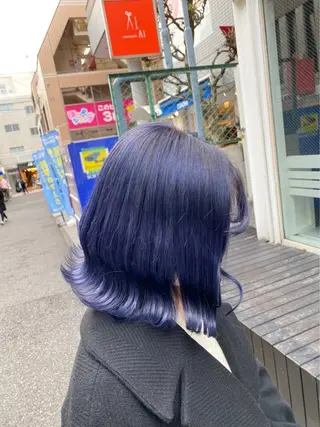 ミディアム カラー 🌈推し活ハイトーン 💫荒川結星のヘアスタイル