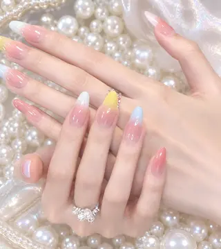 ネイル ロングネイル長さ出し 専門Spade Qのネイルデザイン