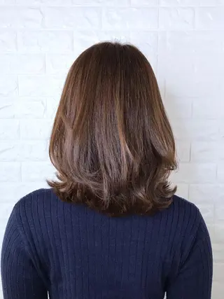 ミディアム カラー 髪質改善縮毛矯正 美容師✂️山崎竜二のヘアスタイル
