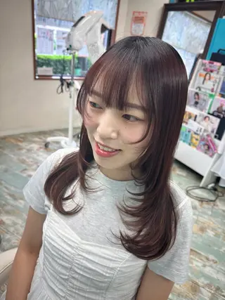ロング 三原 友美のヘアスタイル