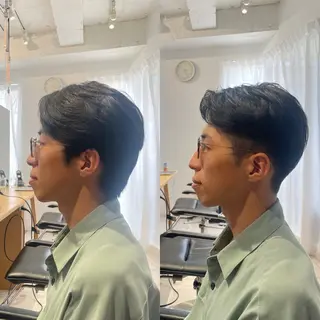 ショート メンズ ブリ—チ🎨パ—マ 🌿表参道ちえ🌿のヘアスタイル