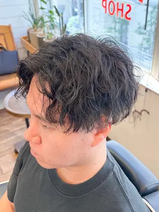 ショート パーマ メンズ 三宮メンズカット ヨシイッキのヘアスタイル