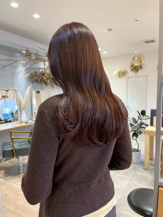 セミロング カラー 吉原 由菜のヘアスタイル
