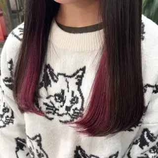 カラー 透明感/低ダメージ インナー🩵角田紗雪のヘアスタイル