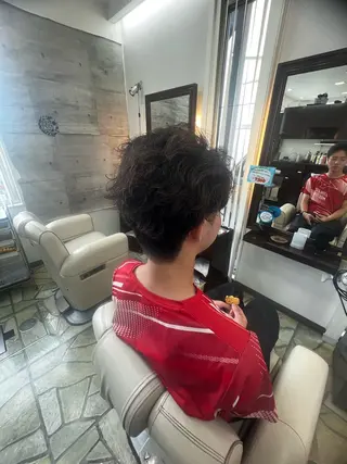 パーマ メンズ 👑縦落ちパーマ番長 💎Shoki/生駒のヘアスタイル