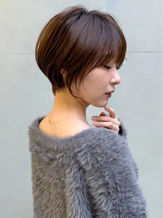 ショート 数名限定/似合わ ショート+艶カラー✨のヘアスタイル
