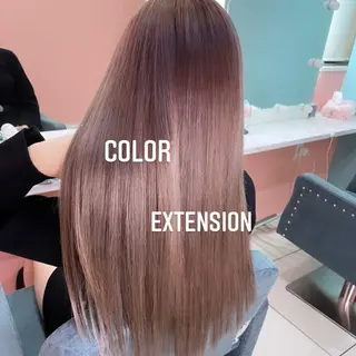 ロング カラー エクステ🩵ブリーチ 韓国ヘア🩵KAEのヘアスタイル