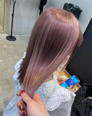 ロング カラー パーマ ヘアアレンジ メンズ キッズ ネイル マツエク・マツパ 🧸ハイトーン🧸 ゆっきー🧸のヘアスタイル