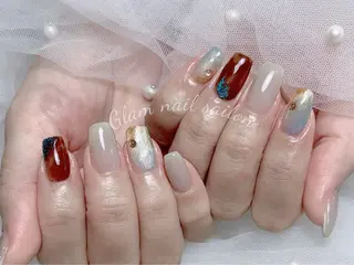 ネイル エツメ💅 長さ出し🎀デザインのネイルデザイン