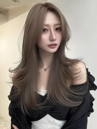 ロング カラー レイヤーカット✨ 福井雄登のヘアスタイル