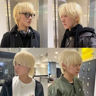 ショート kanta 梅田 韓国ハイトーンのヘアスタイル