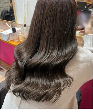 ロング カラー ヘアカラー&縮毛矯正 STAR☆RIVERのヘアスタイル