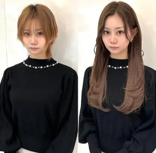 ロング 💎エクステ× 🩵カラーBIZEのヘアスタイル