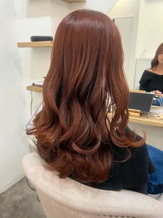 セミロング 暖色カラー🍓/ トリートメント/こうのヘアスタイル