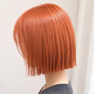 ミディアム カラー 🍎暖色🍊/ボブ/ ケアブリーチ/あいらのヘアスタイル