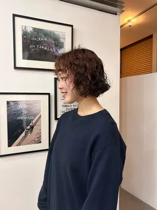 カラー パーマ かがやしづ ⭐️ベージュのヘアスタイル