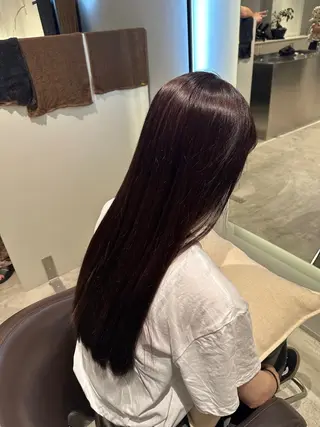ミディアム カラー 髪質改善ストレート 中林優太のヘアスタイル