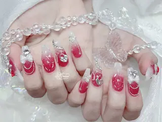 ネイル MochiMochi 🎀新宿/長さ出しのネイルデザイン