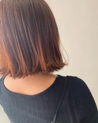 ミディアム カラー 石井 静のヘアスタイル