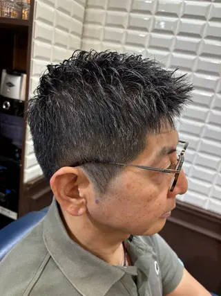 ショート メンズ ルピナス中田店長 山口大地のヘアスタイル