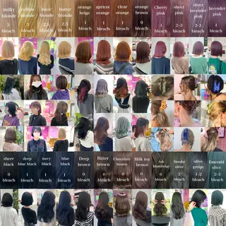 セミロング カラー パーマ ヘアアレンジ メンズ キッズ ネイル マツエク・マツパ アイブロウ KANAMI 🌏のヘアスタイル