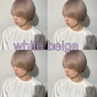ショート カラー ✨艶ブリーチカラー ✨四ノ宮裕己のヘアスタイル