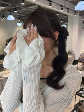 ロング カラー ヘアアレンジ ワンカラー¥3850 /アレンジ/あみ🎶のヘアスタイル