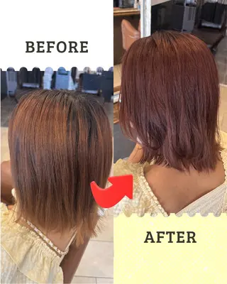カラー 沖本 あやののヘアスタイル