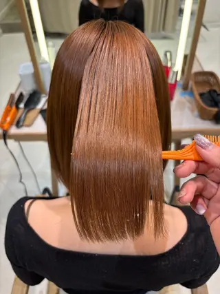 ミディアム Sora/レイヤー/ ブリーチなしWカラーのヘアスタイル