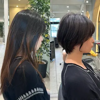 ショート 縮毛矯正/レイヤー taiga🧡のヘアスタイル