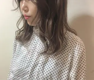 セミロング カラー ハイトーンカラー♡ yuのヘアスタイル