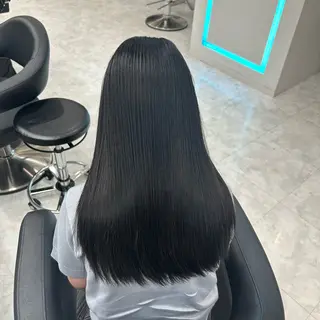 ロング カラー ヘアアレンジ 🎀RIN🎀 縮毛矯正🩶暗髪のヘアスタイル