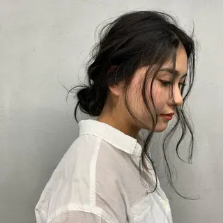 ロング カラー パーマ ヘアアレンジ メンズ キッズ ネイル マツエク・マツパ #tag 稗田綾加のヘアスタイル