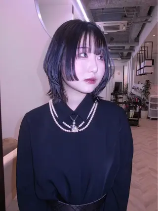 ミディアム カラー 柔らかい艶暖色 レイヤー🫧姫汝のヘアスタイル