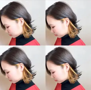 ミディアム カラー レイヤー×艶髪特化 マネージャー安藤光司のヘアスタイル