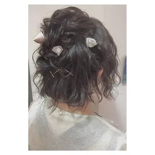 ショート カラー パーマ ヘアアレンジ 可愛いを作る神 ナオヒロのヘアスタイル