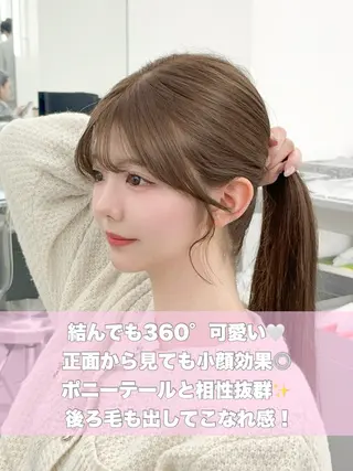 ロング カラー 韓国ヘア/レイヤー/ 顔まわり足立遥奈のヘアスタイル