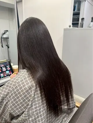 ロング パーマ 🍒モテ暖色カラー × うる艶✧ ゆなのヘアスタイル