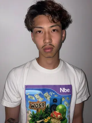 ショート パーマ メンズ 神田橋 翔太郎のヘアスタイル