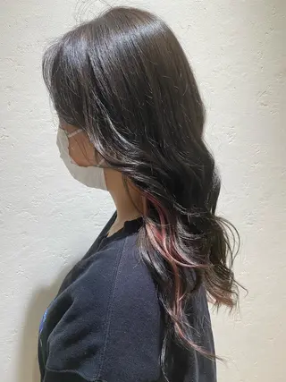 ロング カラー 中村 莉子のヘアスタイル